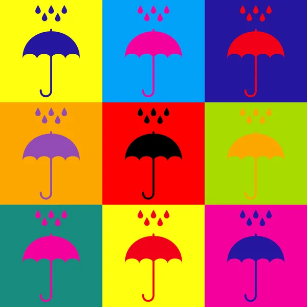 Umbrella with water drops — Stock Vector