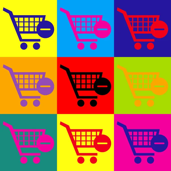 Vector carrito de compras — Vector de stock