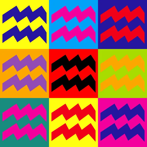 Kova üye. Popüler sanat stil Icons set