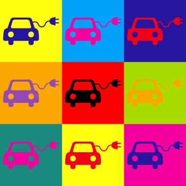 Eko elektrikli otomobil işareti