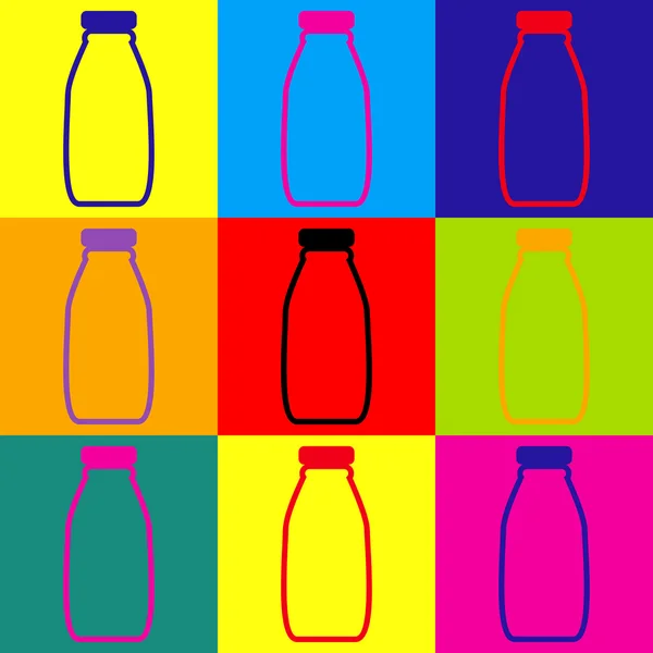 Señal de botella de leche — Vector de stock