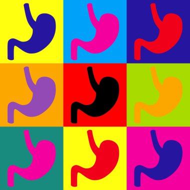 İnsan anatomisi. Popüler sanat stil Icons set