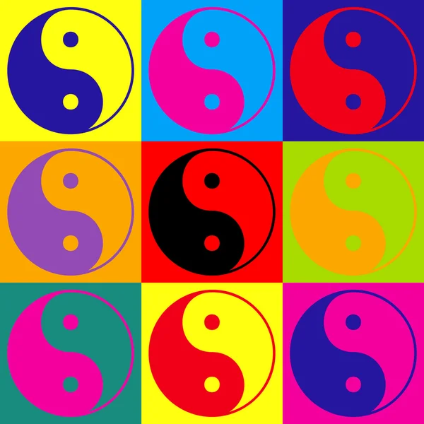 Ying yang símbolo de armonía y equilibrio — Archivo Imágenes Vectoriales