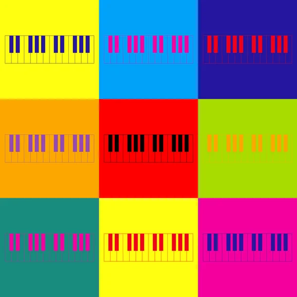 Знак "Piano Keyboard" — стоковый вектор