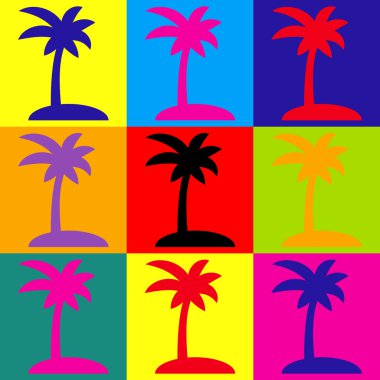 Hindistan cevizi hurma ağacı işareti