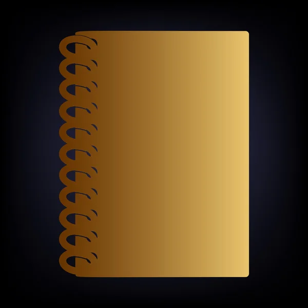 Notebook egyszerű ikon — Stock Vector