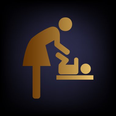 Kadın ve bebek, Bebek değiştirme simgesi