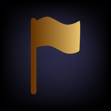 Bayrak işareti. Altın stil ikonu