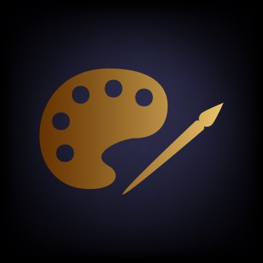 Palet ve boya fırça işareti