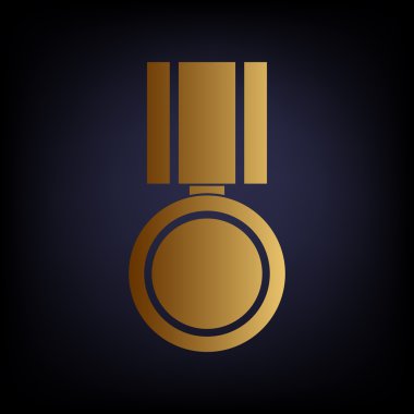 Madalya işareti. Altın stil ikonu