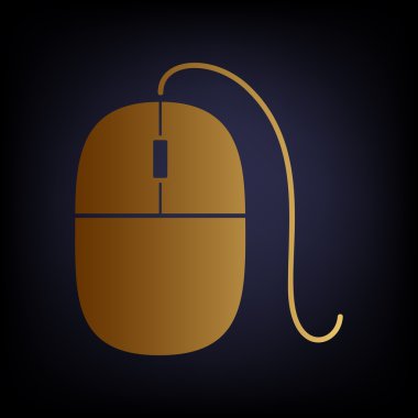 Fare işareti. Altın stil ikonu