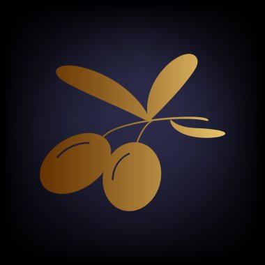 Zeytin işareti. Altın stil ikonu