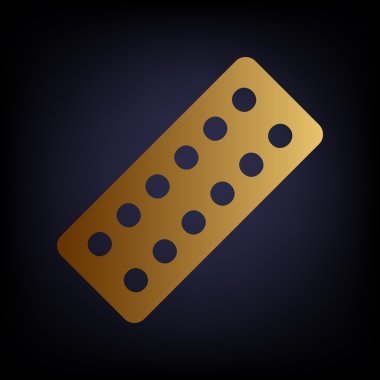 Hapları işareti. Altın stil ikonu