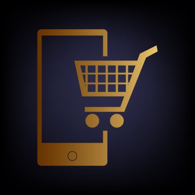 Akıllı telefon tabelada alışveriş