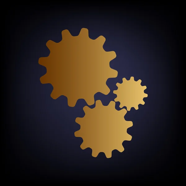 Panneau de configuration. icône de style doré — Image vectorielle