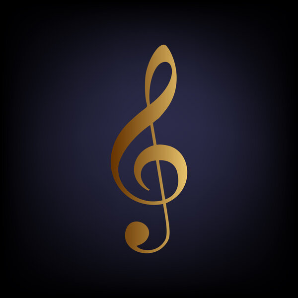 Music violin clef sign