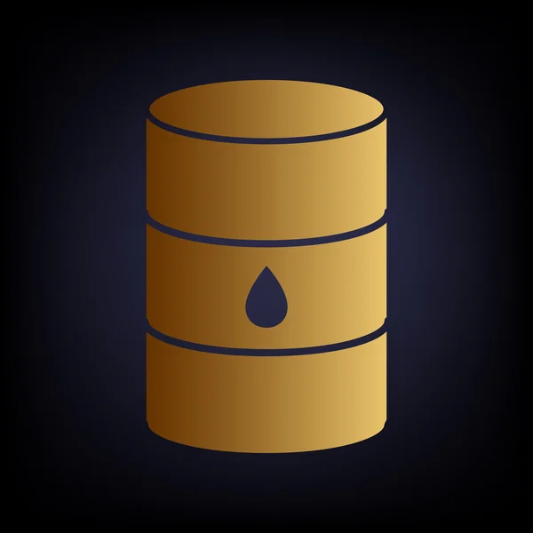 Sinal de barril de óleo — Vetor de Stock