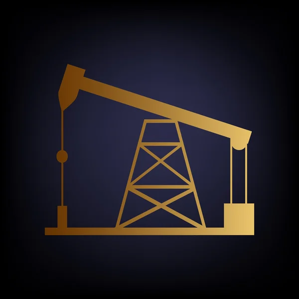 Placa de equipamento de perfuração de petróleo — Vetor de Stock