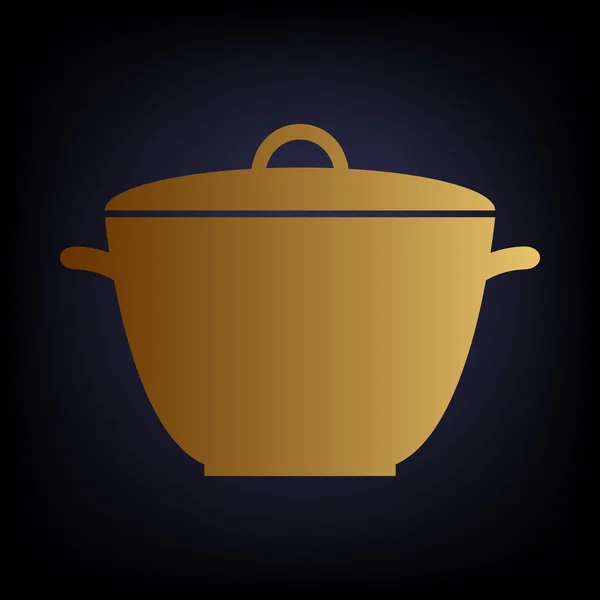 Saucepan simple Icon — Stock Vector