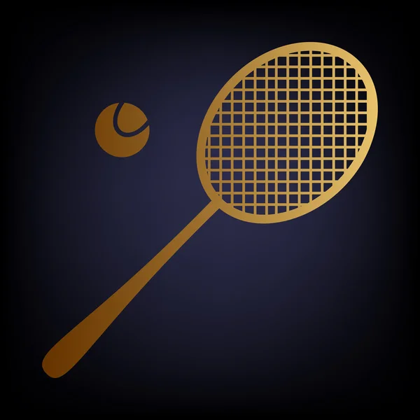 Raquette de tennis icône — Image vectorielle