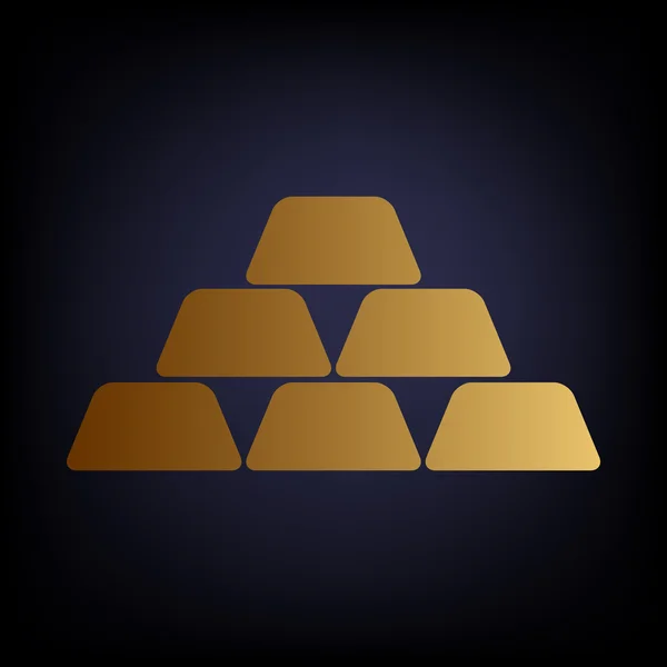 Icono simple oro — Archivo Imágenes Vectoriales
