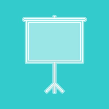 boş projeksiyon perdesi