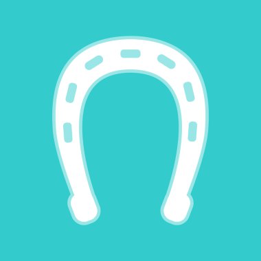 Nal işareti. Torquoise rengi beyaz simgesini