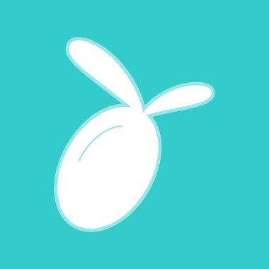 Zeytin işareti. Torquoise rengi beyaz simgesini