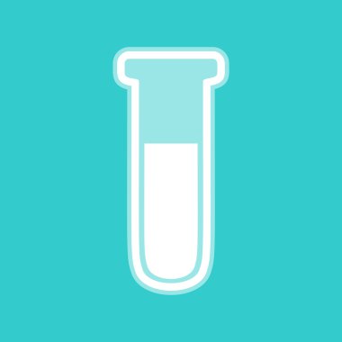 Tüp simgesi. Torquoise rengi beyaz simgesini