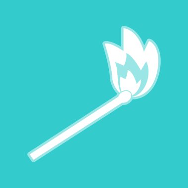 Aynı işaret. Torquoise rengi beyaz simgesini