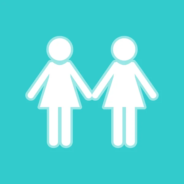 女同性恋家庭的标志 — 图库矢量图片