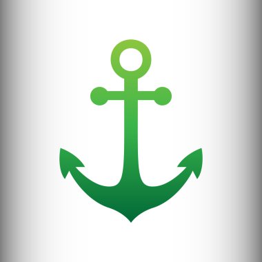 Çapa işareti. Yeşil degrade simgesi