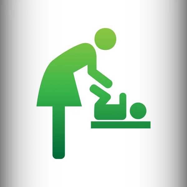 Symbol für Frauen und Baby, Baby-Wechsel — Stockvektor