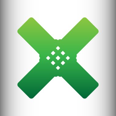 Etiket işareti yardım. Yeşil degrade simgesi