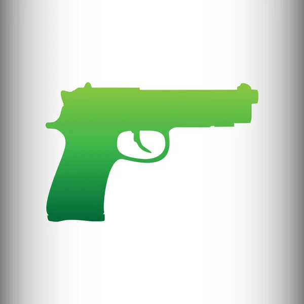 Signe d'arme. Icône de dégradé vert — Image vectorielle