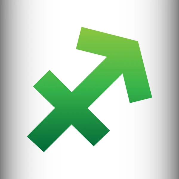 Sagittarius Zeichen. grünes Gradienten-Symbol — Stockvektor