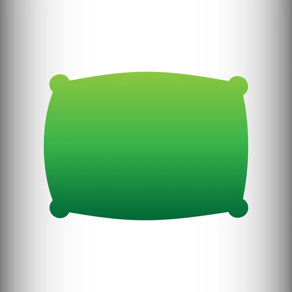 Signo de almohada. Gradiente verde icono — Archivo Imágenes Vectoriales