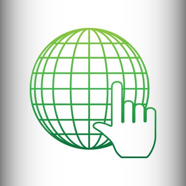 İmleç ile dünya Küre