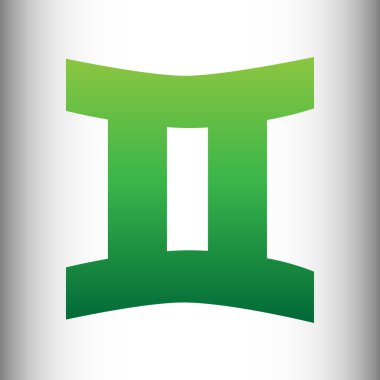 İkizler işareti. Yeşil degrade simgesi