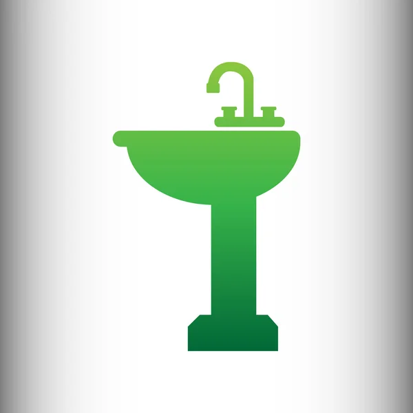 Panneau lavabo salle de bains — Image vectorielle