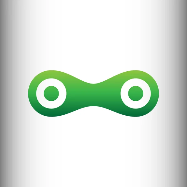 Signo de enlace. Gradiente verde icono — Vector de stock