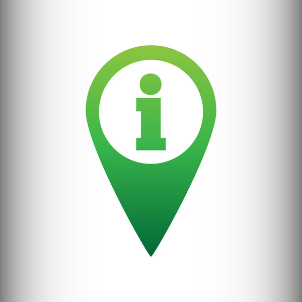 Map pointer with information icon