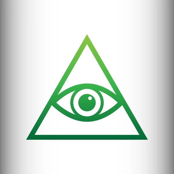 Tous voyant symbole pyramide des yeux — Image vectorielle