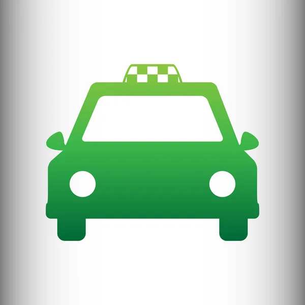 Taxi skylt. Gröna gradient ikonen — Stock vektor