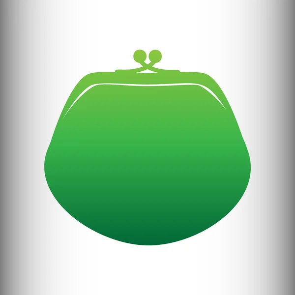 Portmonetka znak. Zielona ikona gradientu — Wektor stockowy