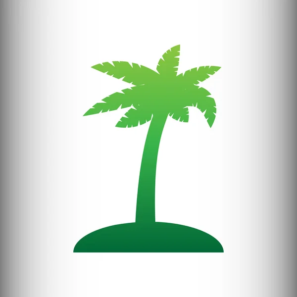 Coconut palm tree sign — Stock Vector