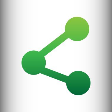 İşareti paylaşmak. Yeşil degrade simgesi