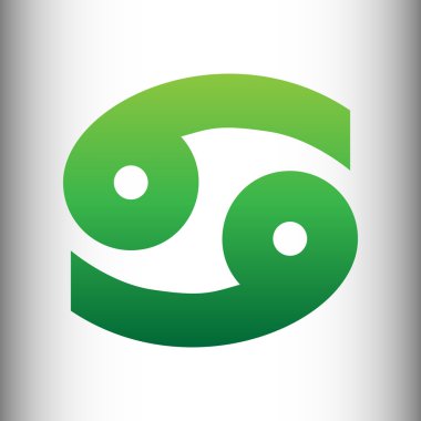 Kanser işareti. Yeşil degrade simgesi