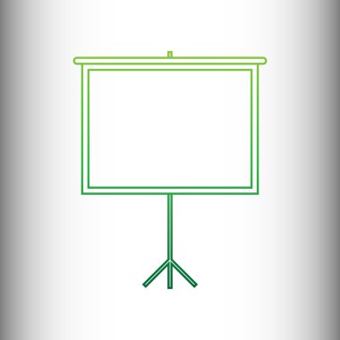 boş projeksiyon perdesi