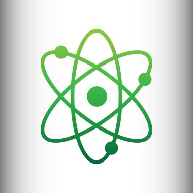 Atom işareti. Yeşil degrade simgesi